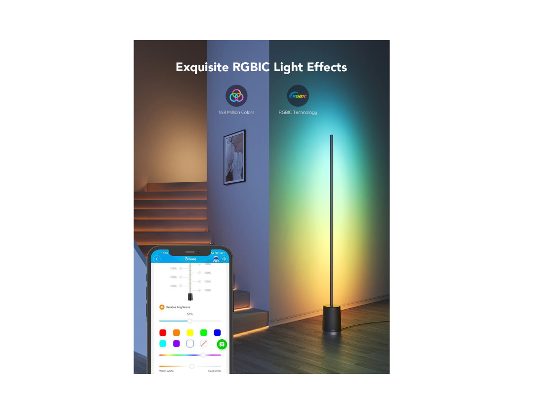 Govee Lyra Pro RGBICWW Corner Floor Lamp - black Govee Lyra Pro RGBICWW Corner Floor Lamp - black